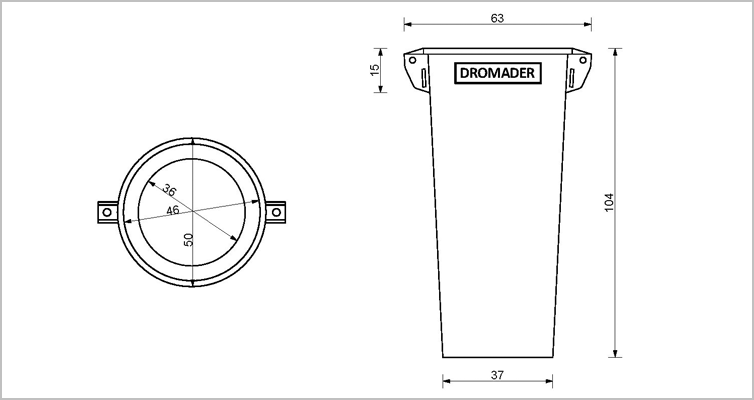 Straight section chute DROMADER